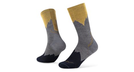 calcetines buff merino lightweight crew lwc3 gris beige