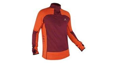Maillot manches longues 1 2 zip raidlight wintertrail rouge