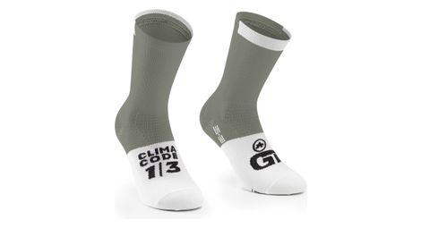 Chaussettes unisexe assos gt c2 vert clair/blanc