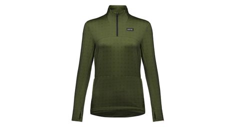 Maillot manches longues femme gore wear everyday thermo 1/4-zip vert