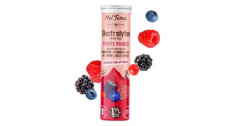 Boisson électrolyte meltonic electrolytes drink tabs fruits rouges - 10 pastilles