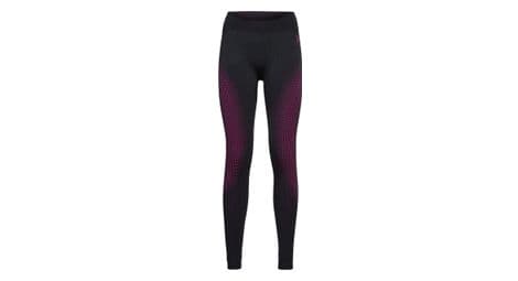 Collant long odlo performance warm eco rose noir femme