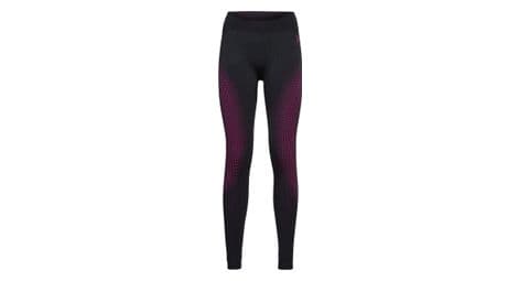 Collant long odlo performance warm eco rose / noir femme