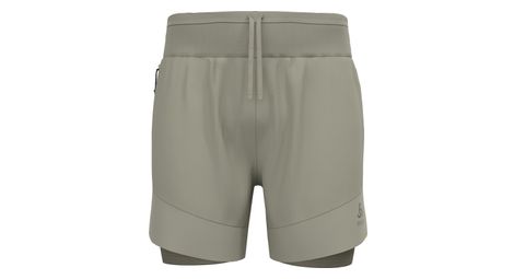 Odlo x-alp trail 2 en 1 short 6'' gris