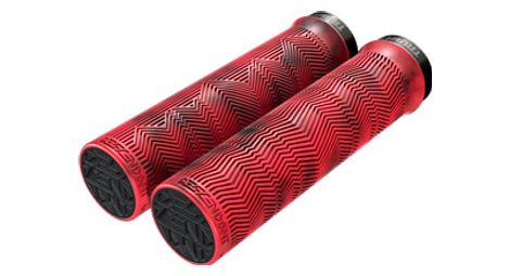 Paire de grips truvativ descendant rouge marbre