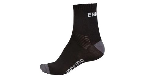 ENDURA 2-Pack Socken Schwarz MERINO