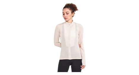 Maillot de manga larga craft core bike essence beige para mujer