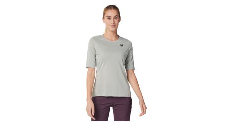 Maillot de manga corta fox flexair ascent gris para mujer
