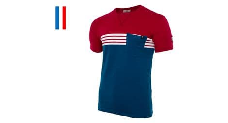 Lebram camiseta manga corta bolsillo tourmalet rojo / azul