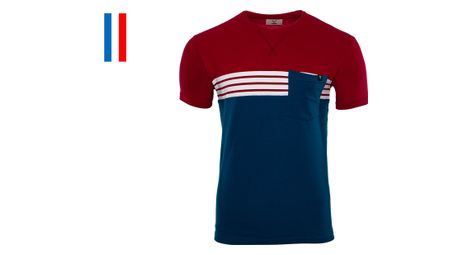 T shirt manches courtes lebram poche tourmalet rouge bleu
