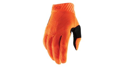 Paire de gants 100% ridefit fluo orange noir