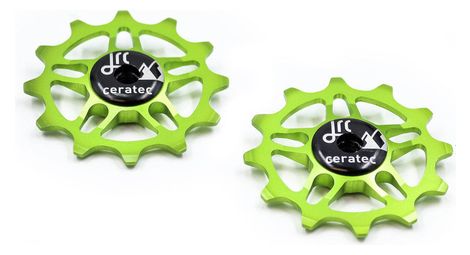 Coppia di pulegge jrc a 12 denti per sram rival/force/red axs lime green