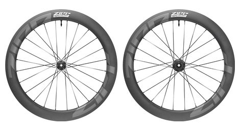 pair of zipp 404 firecrest tubeless disc 700c wheels 12x100 12x142mm centerlock