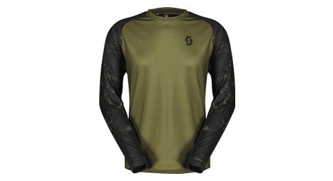 Camiseta de manga larga Scott Trail Storm Verde/Negro para hombre