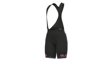 Alé sella plus women's bib shorts black/fluo pink