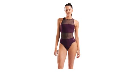 Costume da bagno donna Arena Mesh Panels Dos Vent Donna Bordeaux