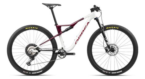 Orbea oiz h30 volledig geveerde mtb shimano deore 12s 29'' wit chic schaduw koraal rood 2024