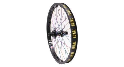 Roue arriere total techfire black/black / rainbow spokes