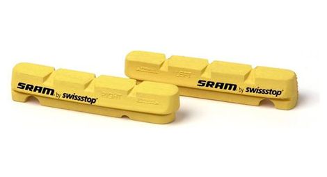Almohadillas amarillas sram para llanta de carbono