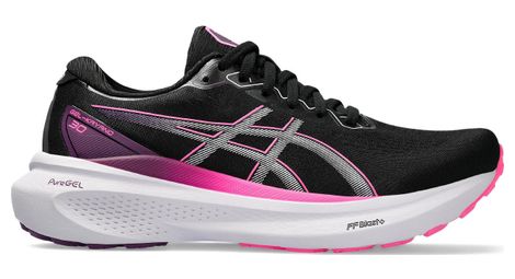 Asics gel kayano 30 running shoes black pink women's