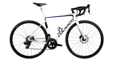 Bicicleta de carretera colnago v3 disc sram rival etap axs 12s 700 mm blanco azul 2022 50 cm / 172-183 cm