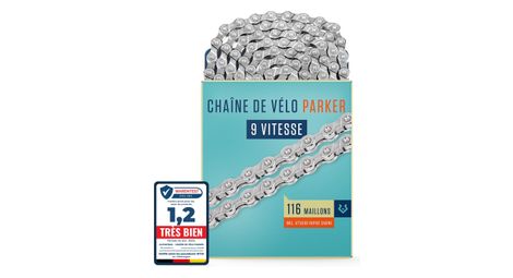 Alphatrail chaîne vélo 9v – 116 maillons, compatible shimano/sram/kmc