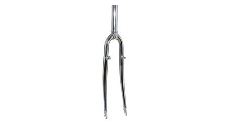 fourche vtc 700x35 rigide cintree acier chrome avec tasseaux pivot pisse 1 1 8 28 6 exterieur 300mm