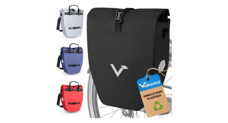 Valkbasic - sacoche de porte-bagages grande et étanche - noir