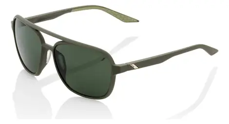100% kasia gafas de sol para mujer soft tact army green / grey green lens