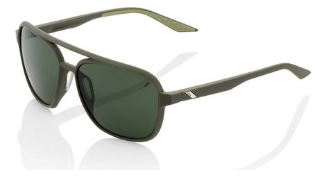 100% kasia damen-sonnenbrille soft tact army green / grey green lens