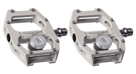 Paire de pedales magnetiques magped ultra2 aimant 200n gris