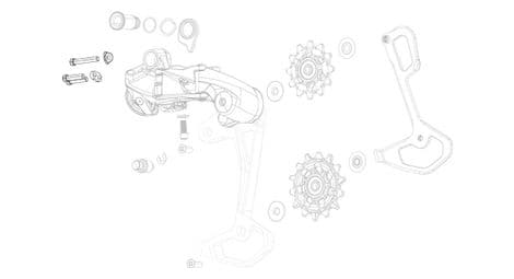 Coperchio/skid sram x0 t-type eagle axs derailleur part