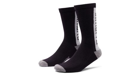 Par de calcetines chrome merino crew negro/reflejos