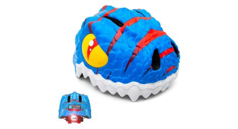 Casque de Vélo pour enfants | Dino Bleu | Crazy Safety | Certifié EN1078
