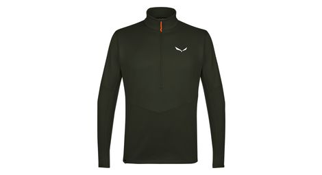 Forro polar de media cremallera Salewa Puez Polarlite Verde Oscuro Hombre