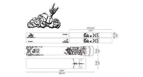 Sticker de cadre dyedbro ride or die noir