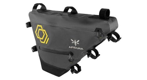 Sacoche de cadre apidura expédition 7.5l gris / jaune