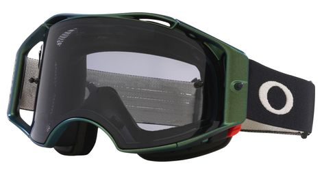 Oakley airbrake mtb goggle black green / light grey / ref : oo7107-27
