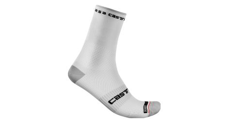 Par de calcetines castelli rosso corsa pro 15 blanco 36-39