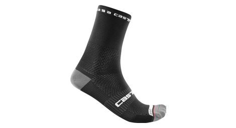 Par de calcetines castelli rosso corsa pro 15 negro 36-39