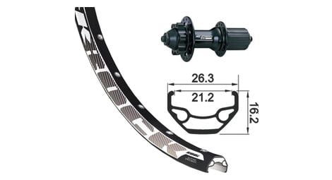 Xlc 27.5 '' rueda trasera | 9x135 mm | shimano / sram freewheel black