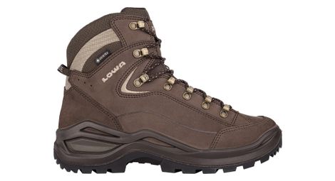 Chaussures de randonnée femme lowa renegade evo gore-tex mid marron