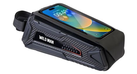 Bolsa de cuadro bici con porta móvil 1 L negra WILD MAN