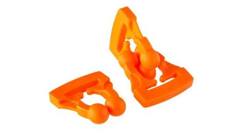 Pack 2 attaches rapides clip'on® orange