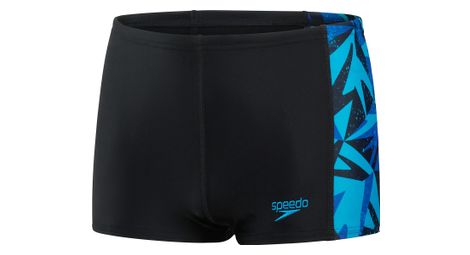 Speedo hyper boom panel aquashort junior zwempak zwart blauw