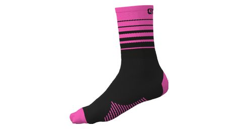 Chaussettes alé one rose fluo/noir