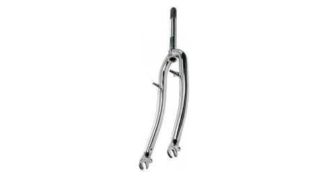 Fourche vtt 26  acier chromee filetee 1  v-brake a tasseaux