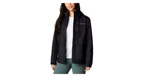 Chaqueta impermeable columbia pouring adventure negra mujer