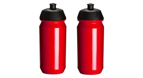 Gourde 2 x 500 ml Rouge avec bouchon noir