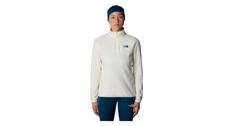 The north face 100 glacier 1/4 zip fleecejacke damen weiß